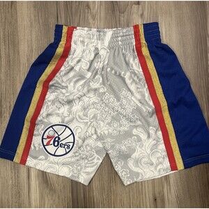 NEW Mens Small Mitchell & Ness Philadelphia 76ers Lunar New Year Swingman Shorts